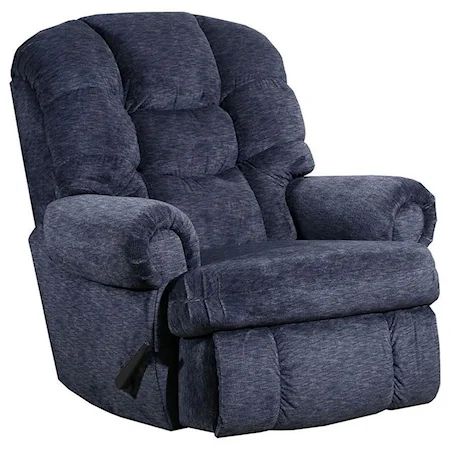 Rocker Recliner with Rolled Arms
